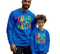 Maglione Felpa Uomo Bambino I Tuoi Sentimenti Sono Validi Consapevolezza...