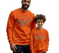 Maglione felpa uomo bambino mondo è un posto migliore consapevolezza della...