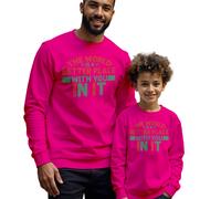 Maglione felpa uomo bambino mondo è un posto migliore consapevolezza della...