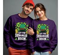 Maglione felpa uomo donna Shenanigans Funny St. Patricks Day verde...