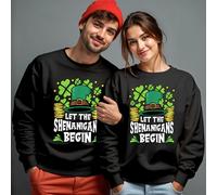 Maglione felpa uomo donna Shenanigans Funny St. Patricks Day verde...