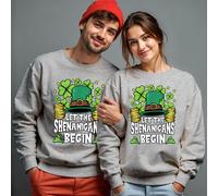 Maglione felpa uomo donna Shenanigans Funny St. Patricks Day verde...