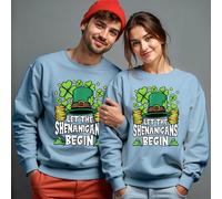 Maglione felpa uomo donna Shenanigans Funny St. Patricks Day verde...