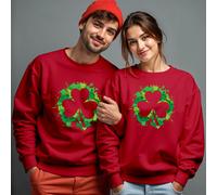 Maglione felpa uomo donna Splash Funny St. Patricks Day verde irlandese #STPD