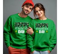 Maglione felpa uomo e donna Happy Funny St. Patricks Day verde irlandese 1#STPD
