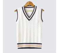 Maglione gilet smanicato maglia spessa scollo a V moda uomo abbigliamento invern