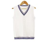 Maglione gilet smanicato maglia spessa scollo a V moda uomo abbigliamento invern