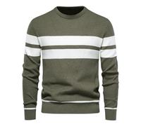 Maglione Girocollo da Uomo, Maglione Lavorato a Maglia Maglione Uomo Invernali Felpa Lavorata a Maglia Maglione in Cotone Slim Fit Cross Lines Maglioni Cashmere Uomo Maglioncini