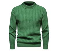 Maglione Girocollo da Uomo, Maglione Lavorato a Maglia Maglione Uomo Inverno Felpa Lavorata a Maglia Maglione in Cotone Slim Fit Cross Lines Maglione Uomo Trecce Abbigliamento Uomo Invernale