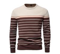 Maglione Girocollo da Uomo, Maglione Lavorato a Maglia Uomo Maglione Invernali Felpa Lavorata a Maglia Maglione in Cotone Slim Fit Cross Lines Maglioni Uomo Firmati Sweater Felpa