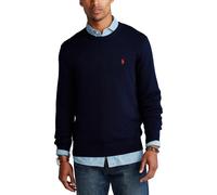 Maglione girocollo in cotone Blu S Tinta unita