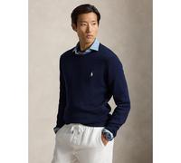 Maglione girocollo in cotone Blu XXL Tinta unita