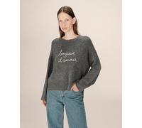 Maglione girocollo in maglia grossa Grigio 2(M) Message