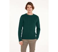 Maglione girocollo maglia strutturata Verde XXL Tinta unita