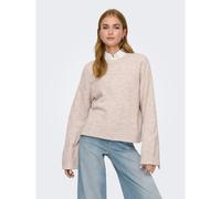 Maglione girocollo maniche lunghe Beige L Tinta unita