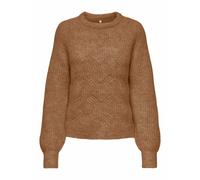 Maglione girocollo maniche lunghe Marrone L Tinta unita