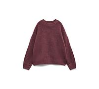 Maglione girocollo maniche lunghe Rosso S Tinta unita