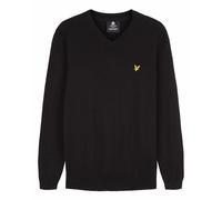 Maglione in cotone con scollo a V merino Lyle & Scott Merino Noir XS