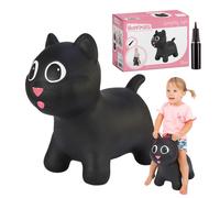 Maglione in gomma Hoppimals per bambini con pompa, gatto, nero