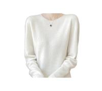 Maglione in Lana Merino alla Moda 2024, in Cashmere, Girocollo, Manica Lunga, Maglieria da Donna, Abbigliamento Autunnale E Invernale, Y2K, Top(Jin Tuo,S)