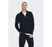 Maglione in maglia di cotone da uomo di ONLY & SONS con zip girocollo