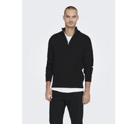 Maglione in maglia di cotone da uomo di ONLY & SONS con zip girocollo