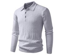 Maglione Invernale Uomo - Maglione Lavorato a Maglia con Collo a Scialle Morbido e Caldo Maglione Invernale Casual Comodo e Spesso Capospalla alla Moda (Grey XXXL)