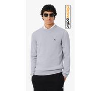MAGLIONE LACOSTE GIROCOLLO MONOCROMATICO IN COTONE AH1985-00-CCA col. grigio