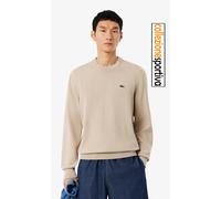 MAGLIONE LACOSTE GIROCOLLO MONOCROMATICO IN COTONE AH1985-02S col. beige