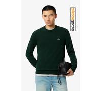 MAGLIONE LACOSTE GIROCOLLO MONOCROMATICO IN COTONE AH1985-YZP col. verde