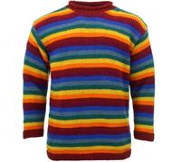 Maglione Lana Arcobaleno Grosso Maglia Pullover LoudElephant Rotolo Girocollo