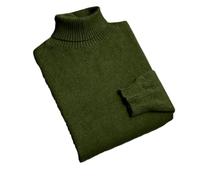 Maglione lavorato a maglia da uomo a collo alto slim fit a maniche lunghe tinta unita Street Style, EN8, M