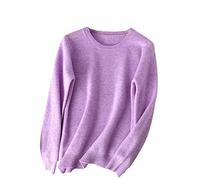 Maglione lavorato a maglia in lana di cashmere Maglione da donna Pullover girocollo Basic Warm Jumper, Come da immagine1, L