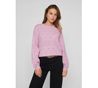 Maglione lavorato a maglia VILA da donna con motivo a punta e scollo tondo