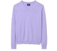 Maglione Leggero In Cotone V-Neck GANT Da Uomo Viola Mélange Taglia L