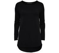 ONLY Mila Lacy L/S Long Pullover Knt T-Shirt Donna, Nero (Black), 48