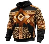 Maglione Marrone Chiaro Uomo Pullover Logo Marrone Belle Corte Garzato Scritta Disegno Davanti Moda Tasca Semplici Giorni Senape Bottiglia Abbigliamento Modelli Zero Caccia