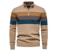 Maglione Mezza Zip Uomo Lana Invernale Elegante Pullover Dolcevita Caldo Manica Lunga Maglioni Stand Collare Casual Pesante Basic Giacca Felpe Cashmere Nero Sweater Termica Classics Maglioncino Moda