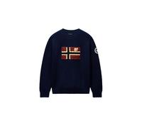 NAPAPIJRI Pullover 'D-ARCHIVE' beige / navy / rosso scuro Uomo - Abbigliamento - Pullover e cardigan - Pullover - Pullover girocollo NAPAPIJRI S
