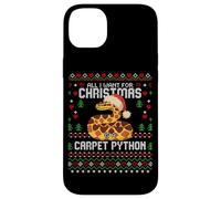 Maglione natalizio All I Want Carpet Python Christmas Ugly Custodia per iPhone 14 Plus