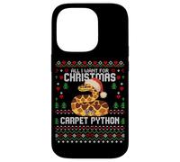 Maglione natalizio All I Want Carpet Python Christmas Ugly Custodia per iPhone 14 Pro