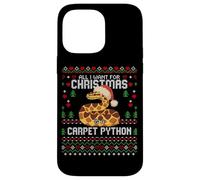 Maglione natalizio All I Want Carpet Python Christmas Ugly Custodia per iPhone 14 Pro Max