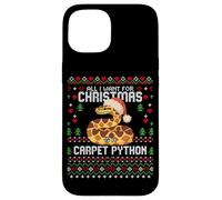 Maglione natalizio All I Want Carpet Python Christmas Ugly Custodia per iPhone 15