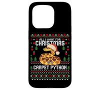 Maglione natalizio All I Want Carpet Python Christmas Ugly Custodia per iPhone 15 Pro