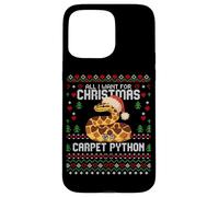 Maglione natalizio All I Want Carpet Python Christmas Ugly Custodia per iPhone 15 Pro Max