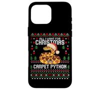 Maglione natalizio All I Want Carpet Python Christmas Ugly Custodia per iPhone 16 Pro Max