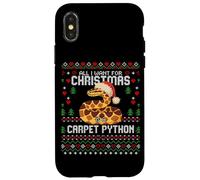 Maglione natalizio All I Want Carpet Python Christmas Ugly Custodia per iPhone X/XS