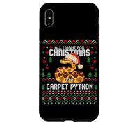 Maglione natalizio All I Want Carpet Python Christmas Ugly Custodia per iPhone XS Max