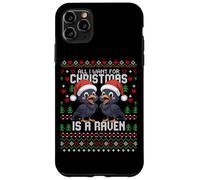 Maglione natalizio "All I Want For Christmas Is A Raven Ugly Christmas" Custodia per iPhone 11 Pro Max