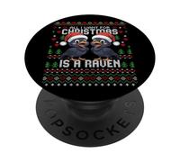 Maglione natalizio "All I Want For Christmas Is A Raven Ugly Christmas" PopSockets PopGrip Adesivo